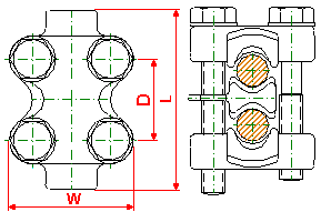 Cu Corrugated Jaw-Clamp According to DIN Standard